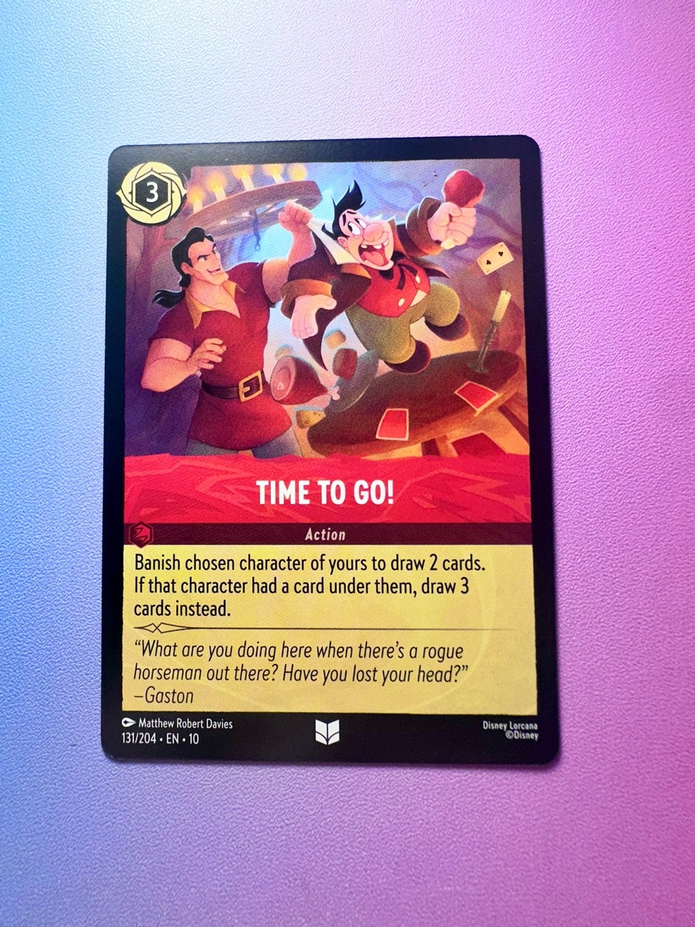 time to go! [beauty & the beast]- 131/204 — lorcana: whispers in the well